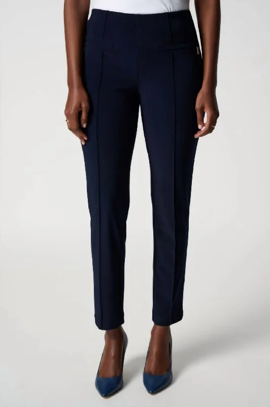 Women's Jacquard Pants In Midnight Blue